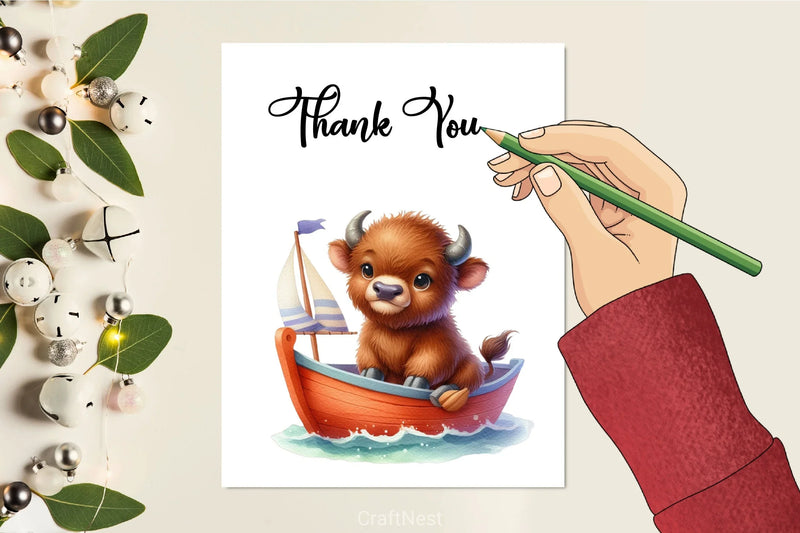 Cute Baby Animals Boat Clipart Bundle - CraftNest - Digital Crafting and Art