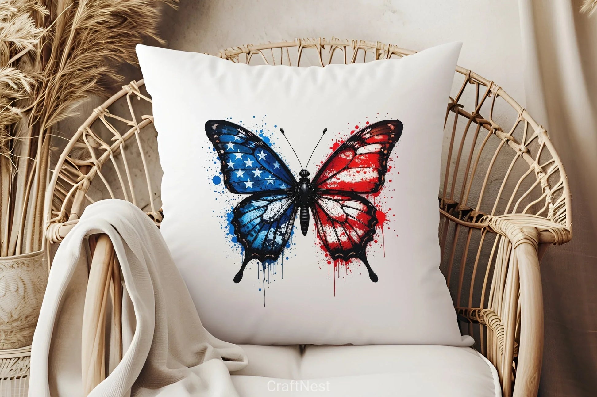 American Flag Butterfly Clipart Bundle - CraftNest - Digital Crafting and Art