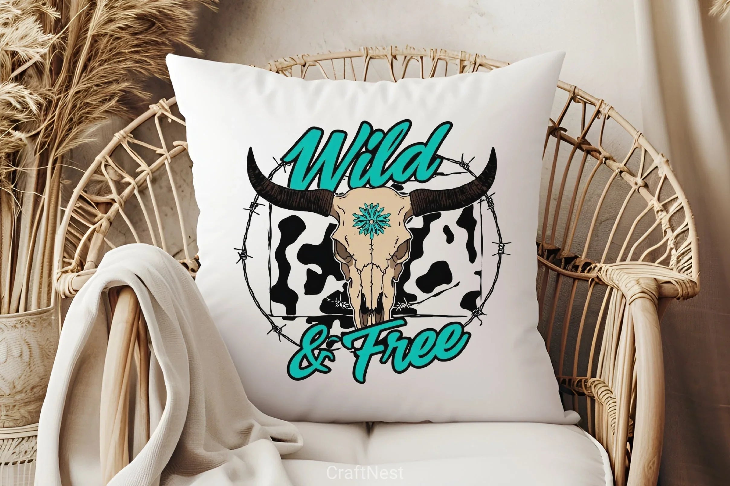 Wild Bull Head Western Clipart Bundle - CraftNest - Digital Crafting and Art