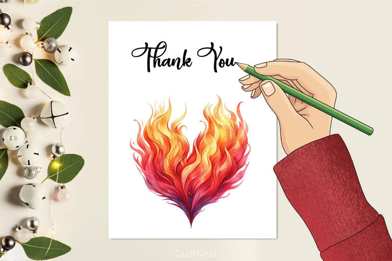 Flaming Heart Clipart Bundle - CraftNest - Digital Crafting and Art