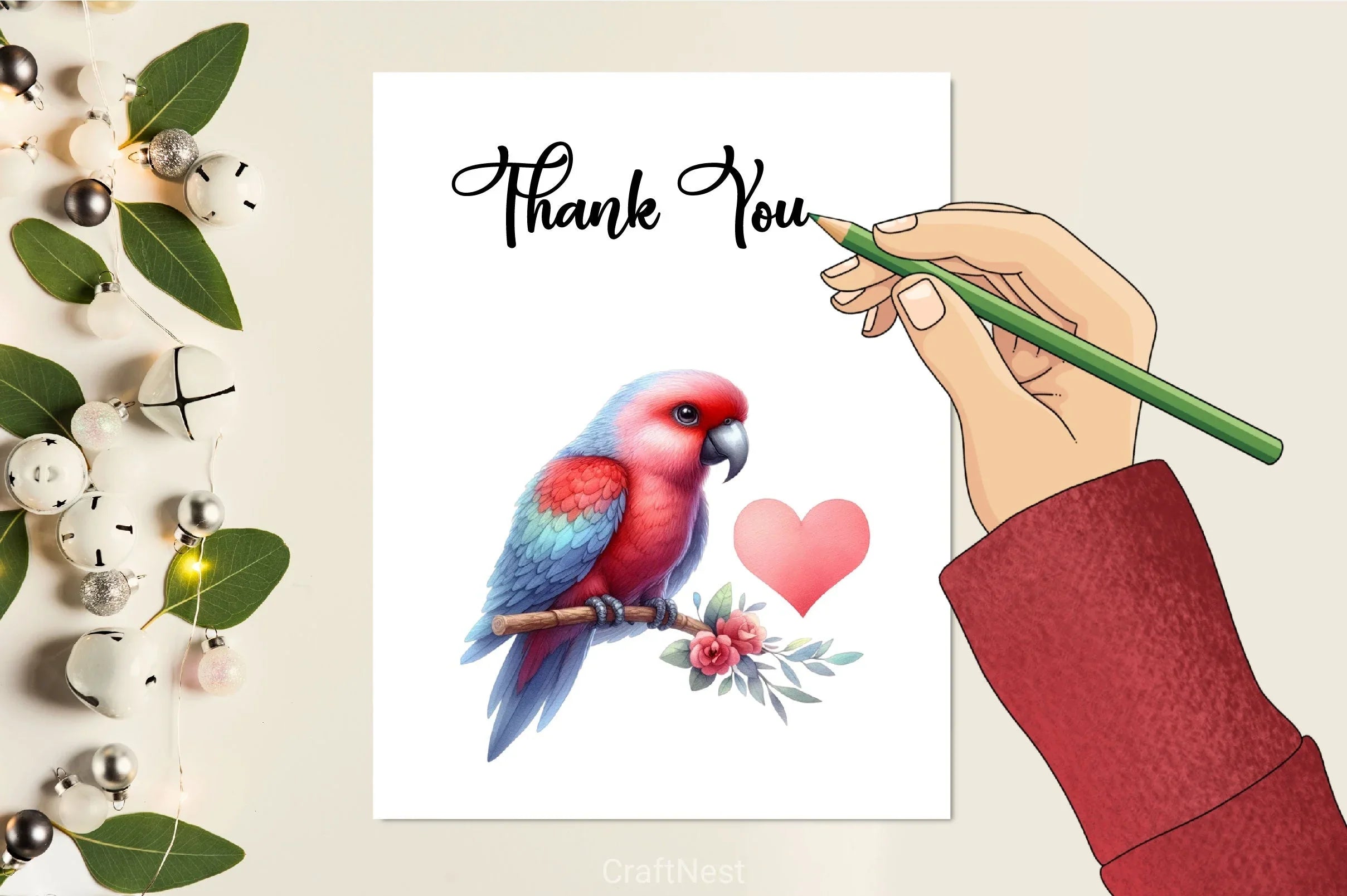 Bird Valentine's Day Clipart Bundle - CraftNest - Digital Crafting and Art
