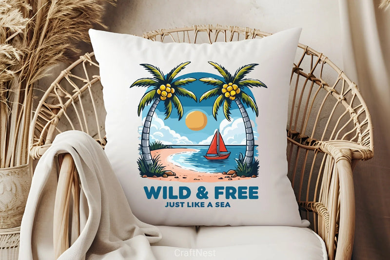 Wild & Free Sea Vibes Clipart Bundle - CraftNest - Digital Crafting and Art