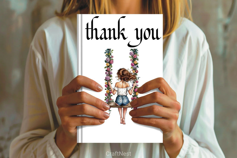 Girl on Swing Clipart Bundle - CraftNest - Digital Crafting and Art
