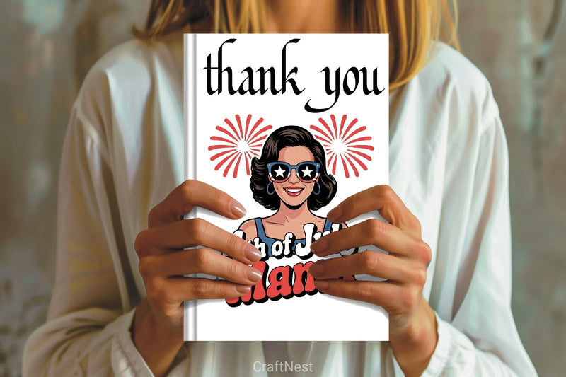 Fourth of July Retro Woman Fireworks Clipart Bundle - CraftNest - Digital Crafting and Art