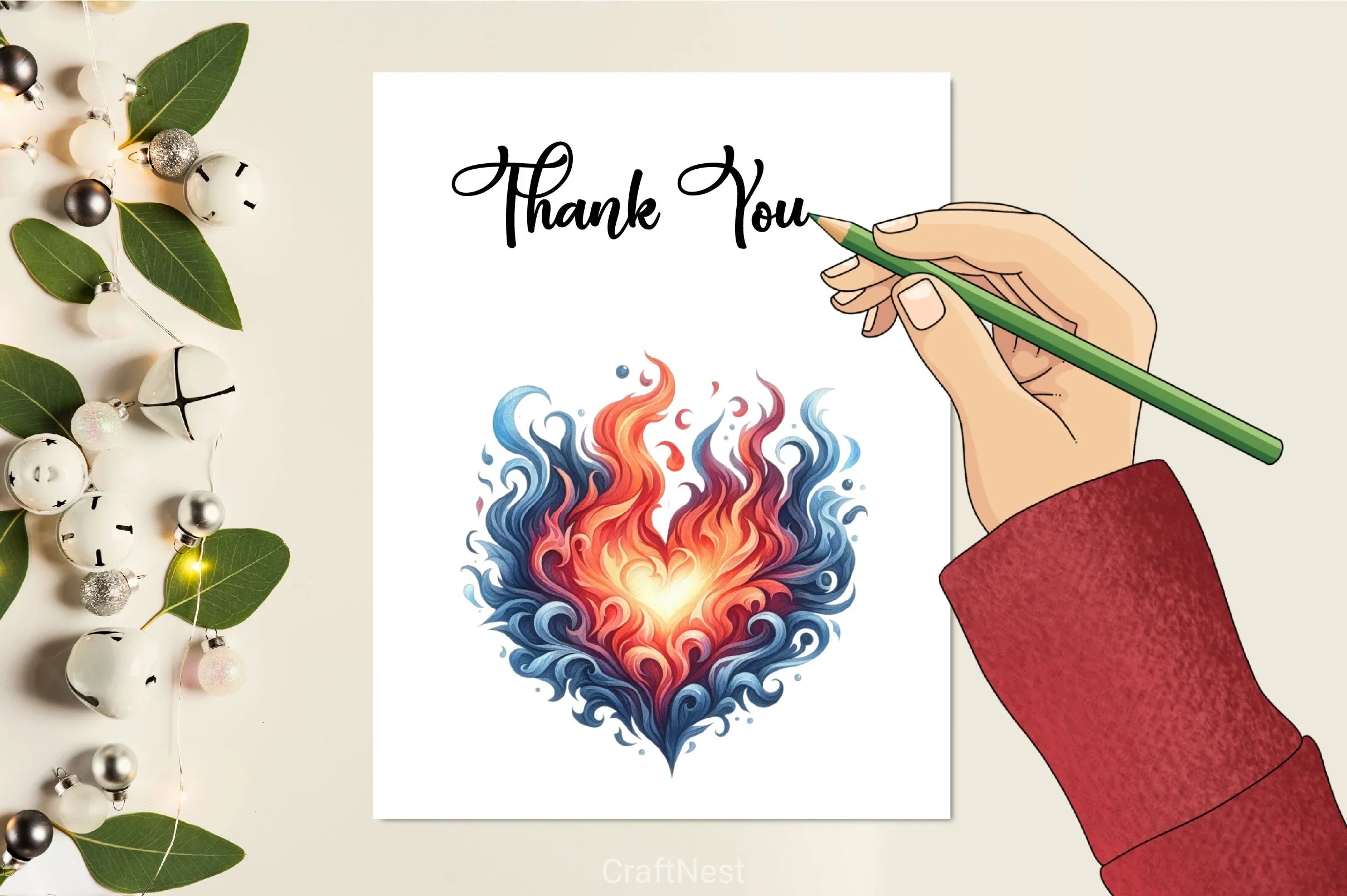 Flaming Heart Clipart Bundle 3 - CraftNest - Digital Crafting and Art