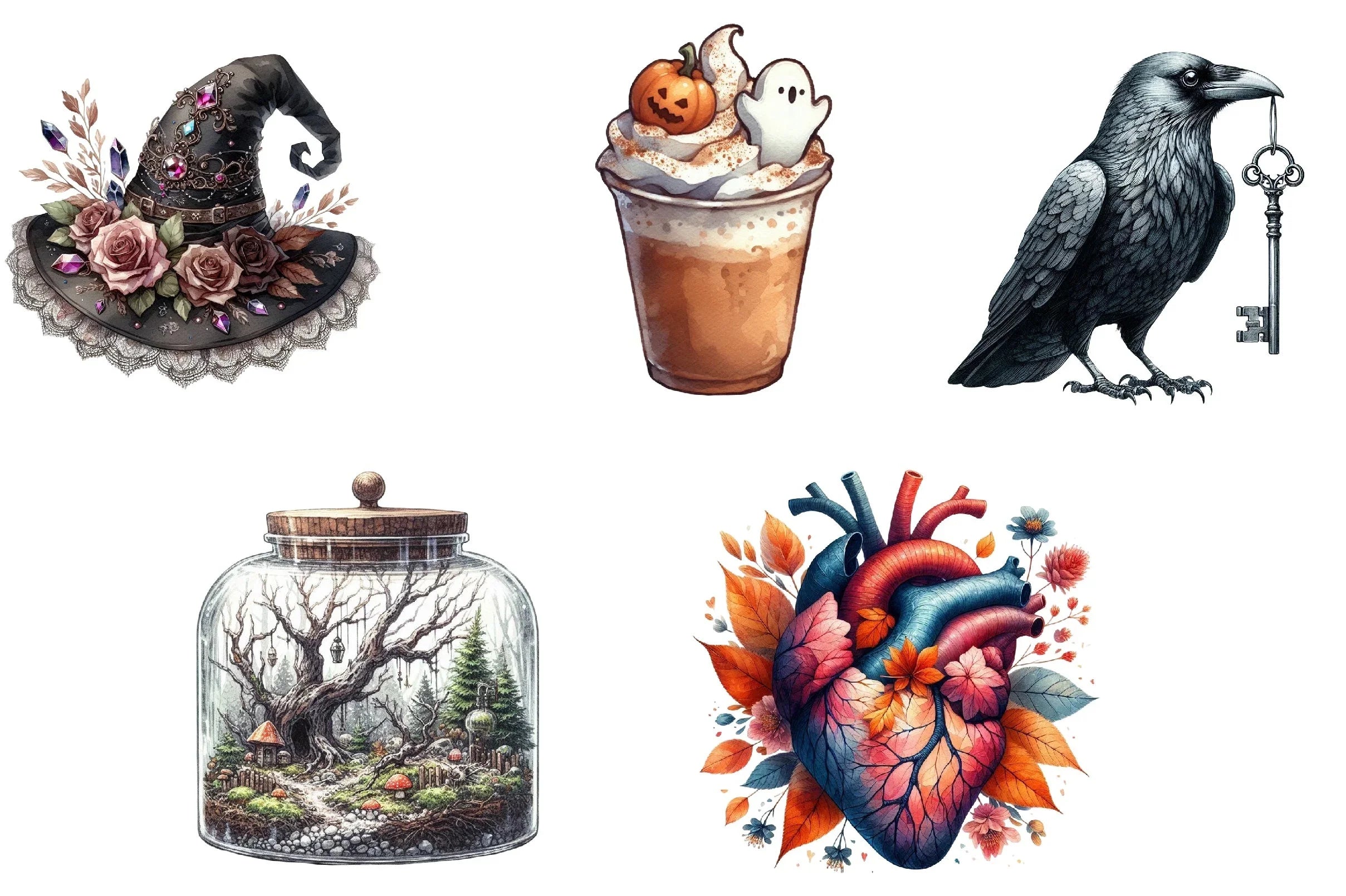 Beautiful Halloween Clipart Bundle 2 - CraftNest - Digital Crafting and Art