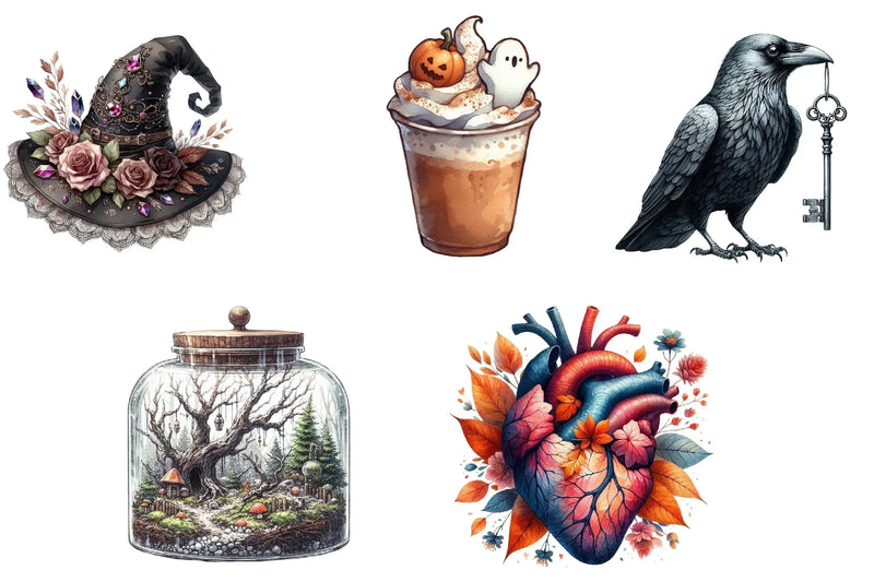 Beautiful Halloween Clipart Bundle 2 - CraftNest - Digital Crafting and Art