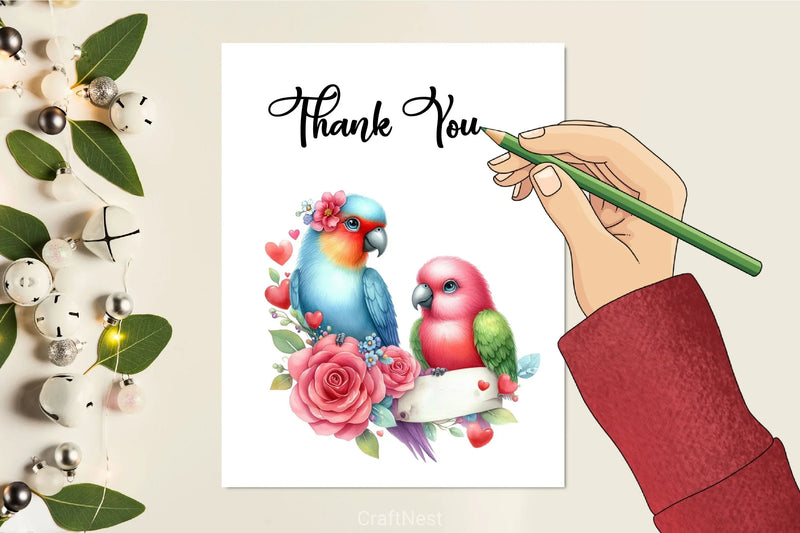 Bird Valentines Clipart Bundle 7 - CraftNest - Digital Crafting and Art