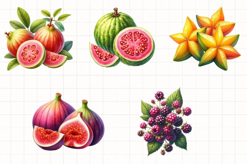 Summer Fruit Clipart Bundle - CraftNest - Digital Crafting and Art