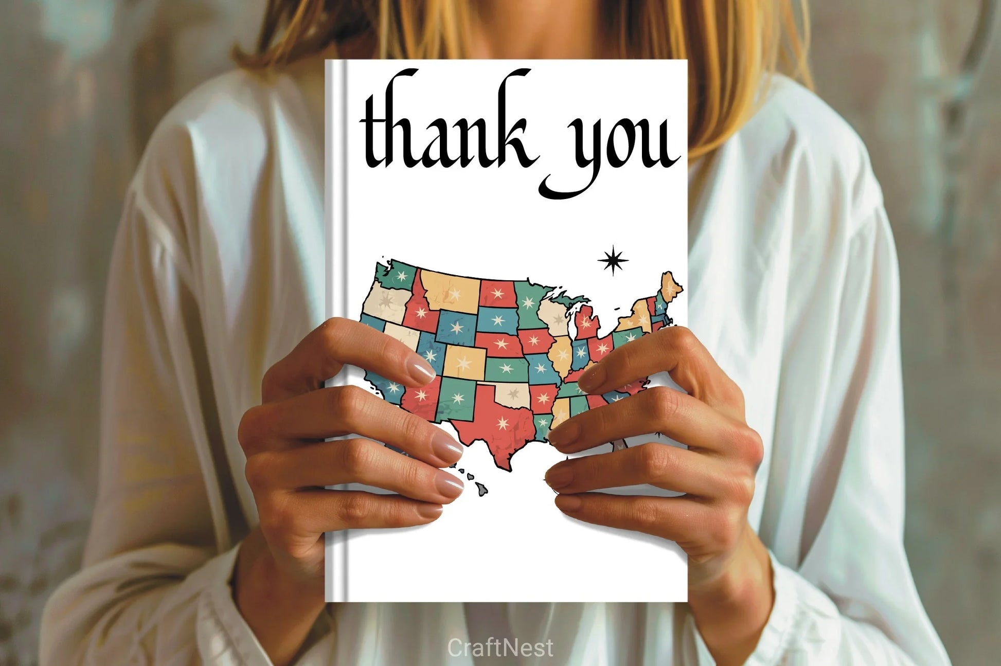 Retro USA Map Colorful States Clipart Bundle - CraftNest - Digital Crafting and Art