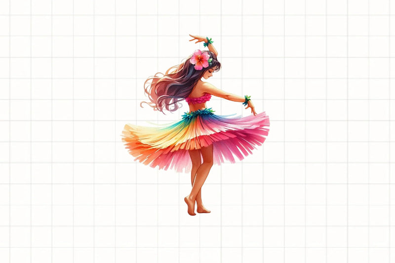 Hula Girl Clipart Bundle 2 - CraftNest - Digital Crafting and Art