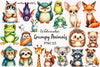 Cheeky Grumpy Animals Clipart Bundle
