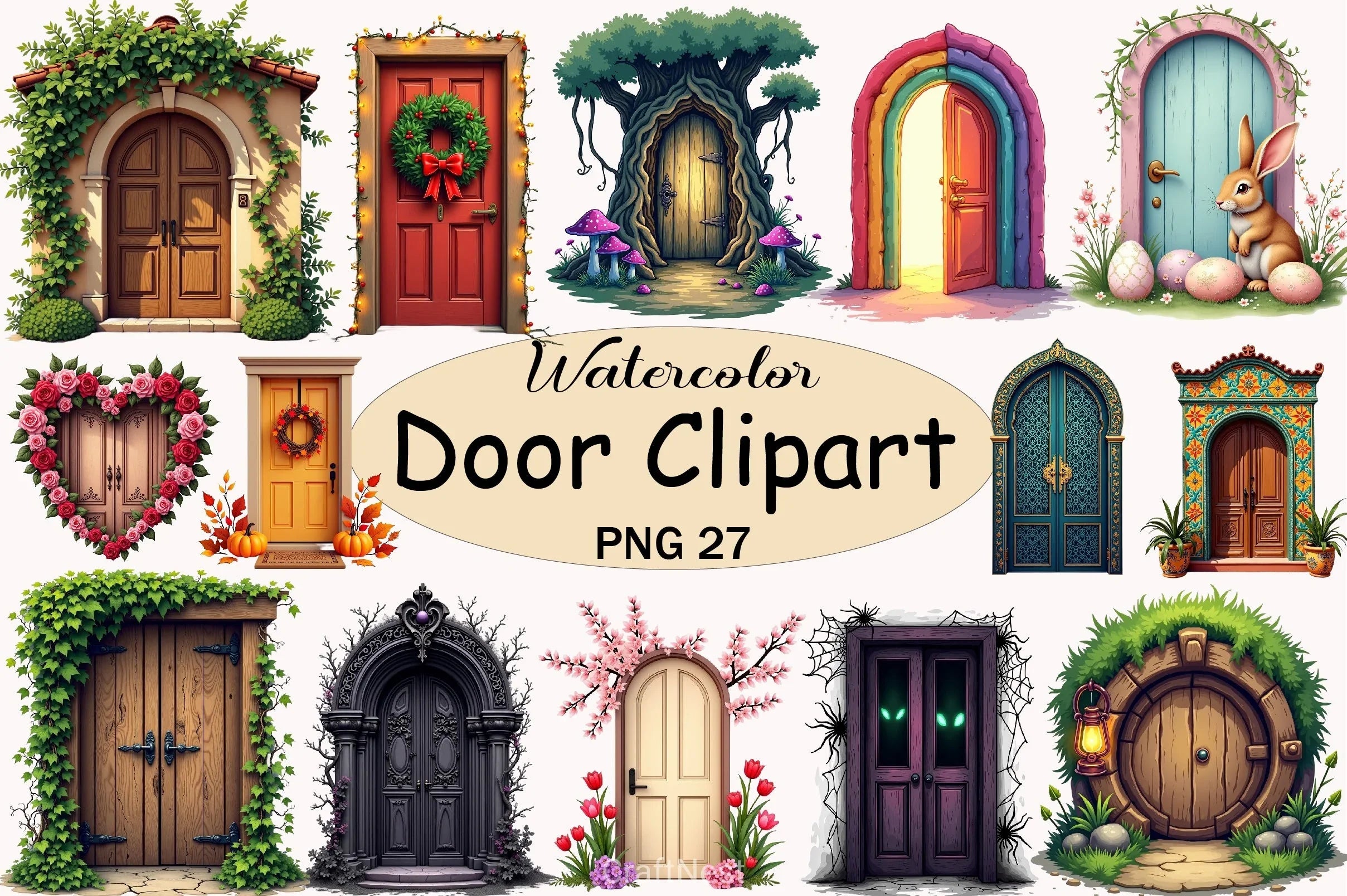 Door Clipart Bundle 2 - CraftNest - Digital Crafting and Art
