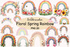 Floral Spring Rainbow Clipart Bundle