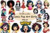 Comic Pop Art Girls Clipart Bundle