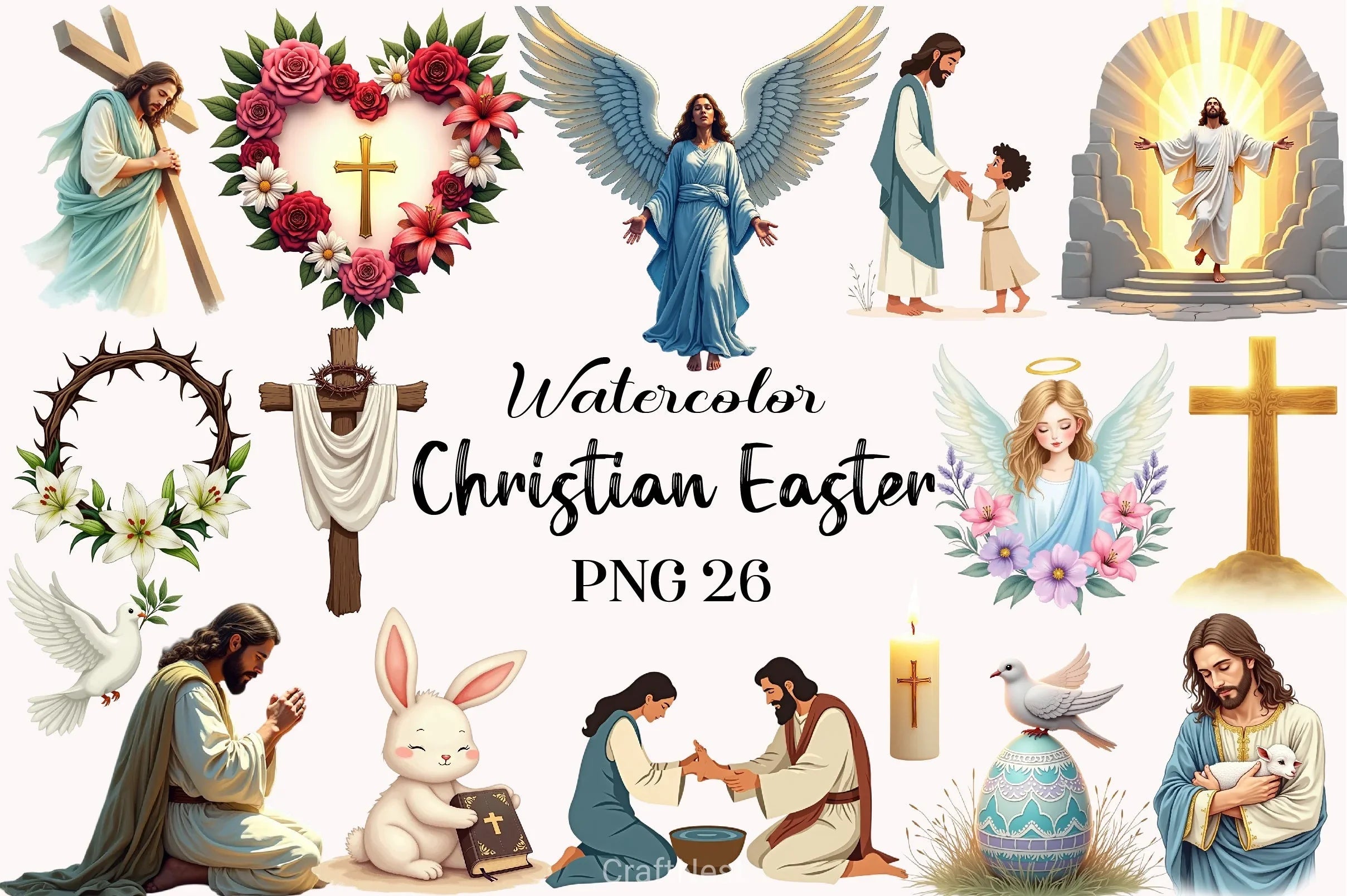 Christian Easter Clipart Bundle 2 - CraftNest - Digital Crafting and Art