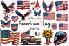 American Flag Clipart Bundle
