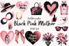 Black & Pink Mother's Day Clipart Bundle