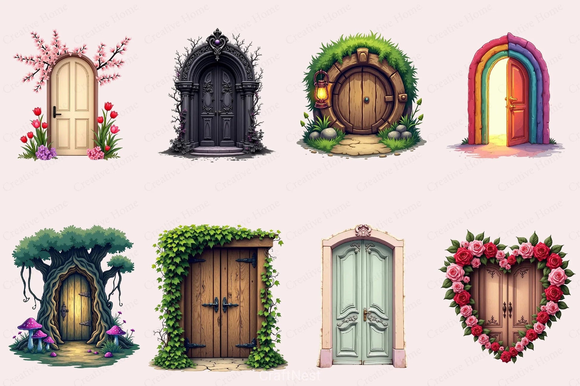 Door Clipart Bundle 2 - CraftNest - Digital Crafting and Art