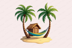 Summer Beach Hut Clipart Bundle - CraftNest - Digital Crafting and Art