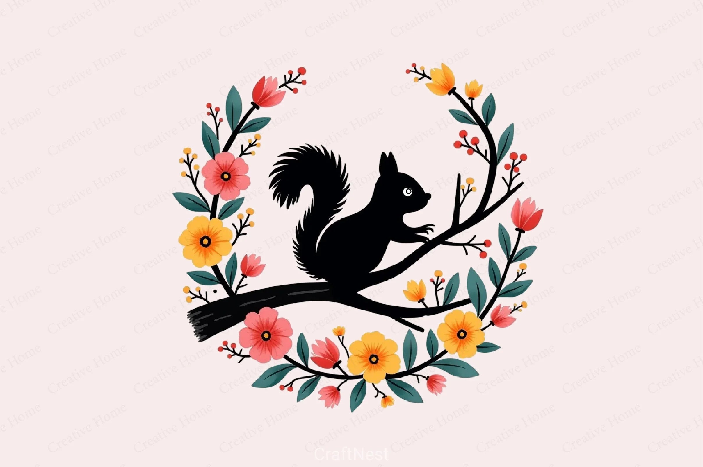 Black Spring Outdoor Clipart Bundle - CraftNest - Digital Crafting and Art