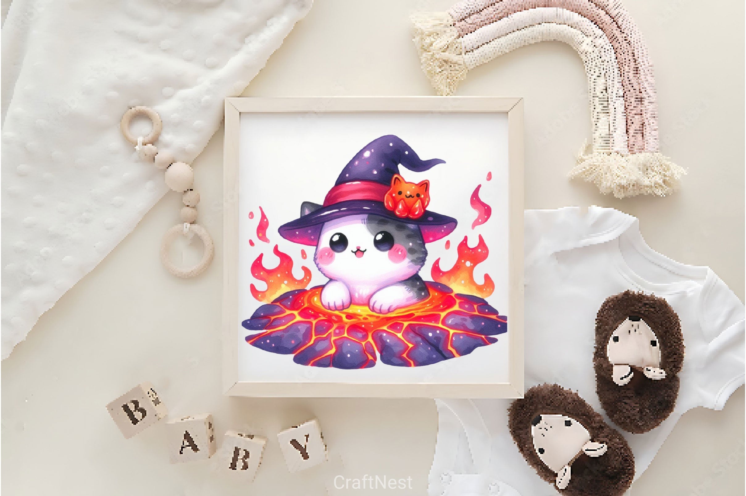 Witch Cat Clipart Bundle