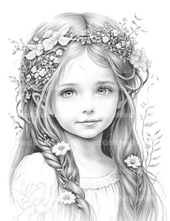 Hawaiian Girl Coloring Book - CraftNest - Digital Crafting and Art