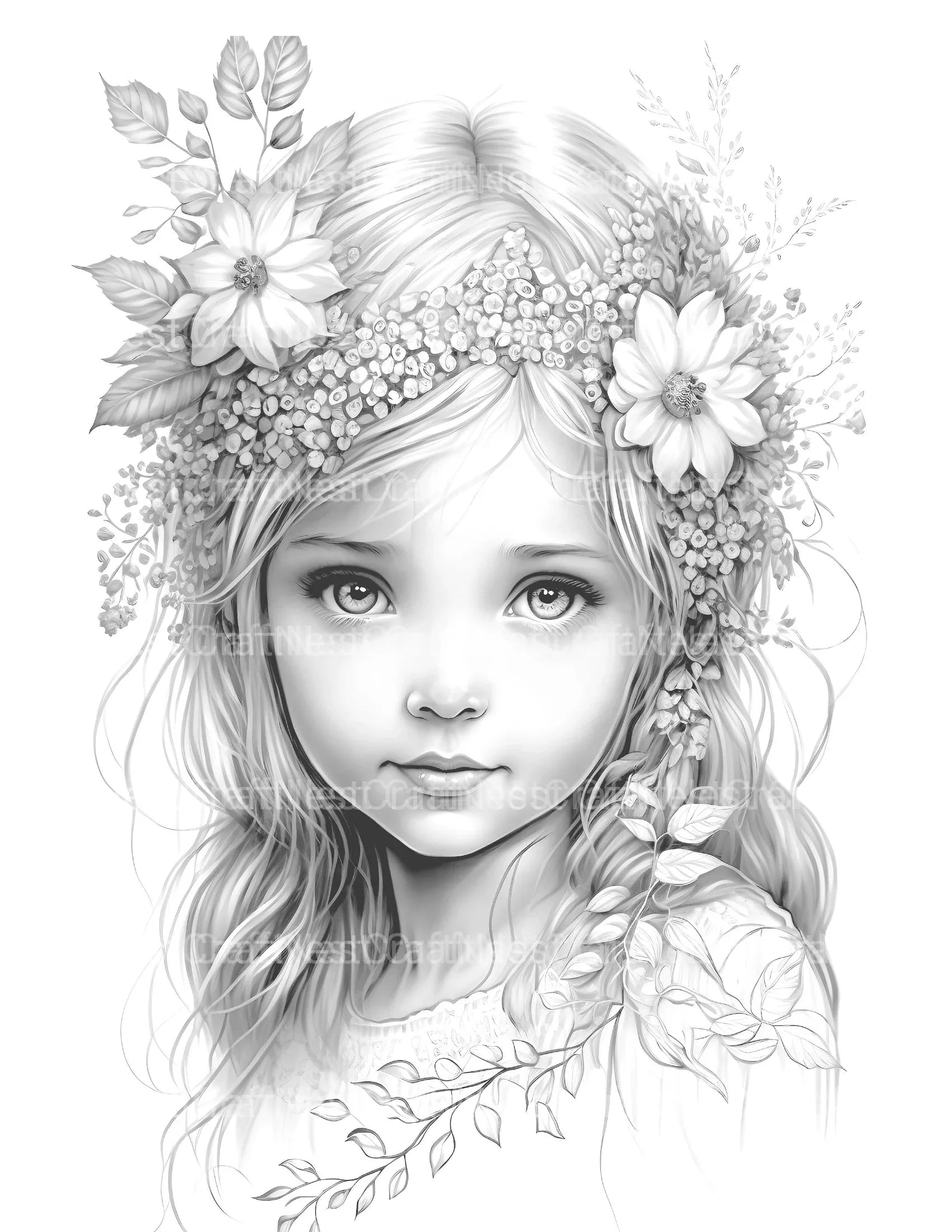 Hawaiian Girl Coloring Book - CraftNest - Digital Crafting and Art