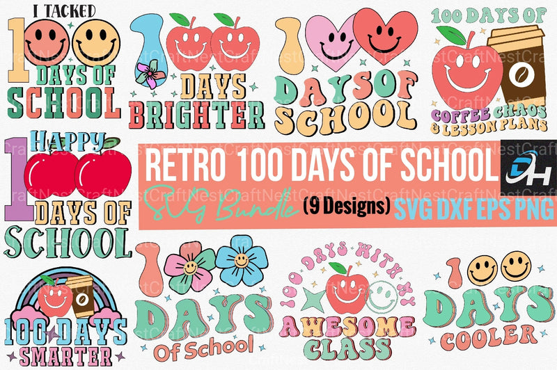 Retro Days of School Bundle 1 - CraftNest - Digital Crafting and Art