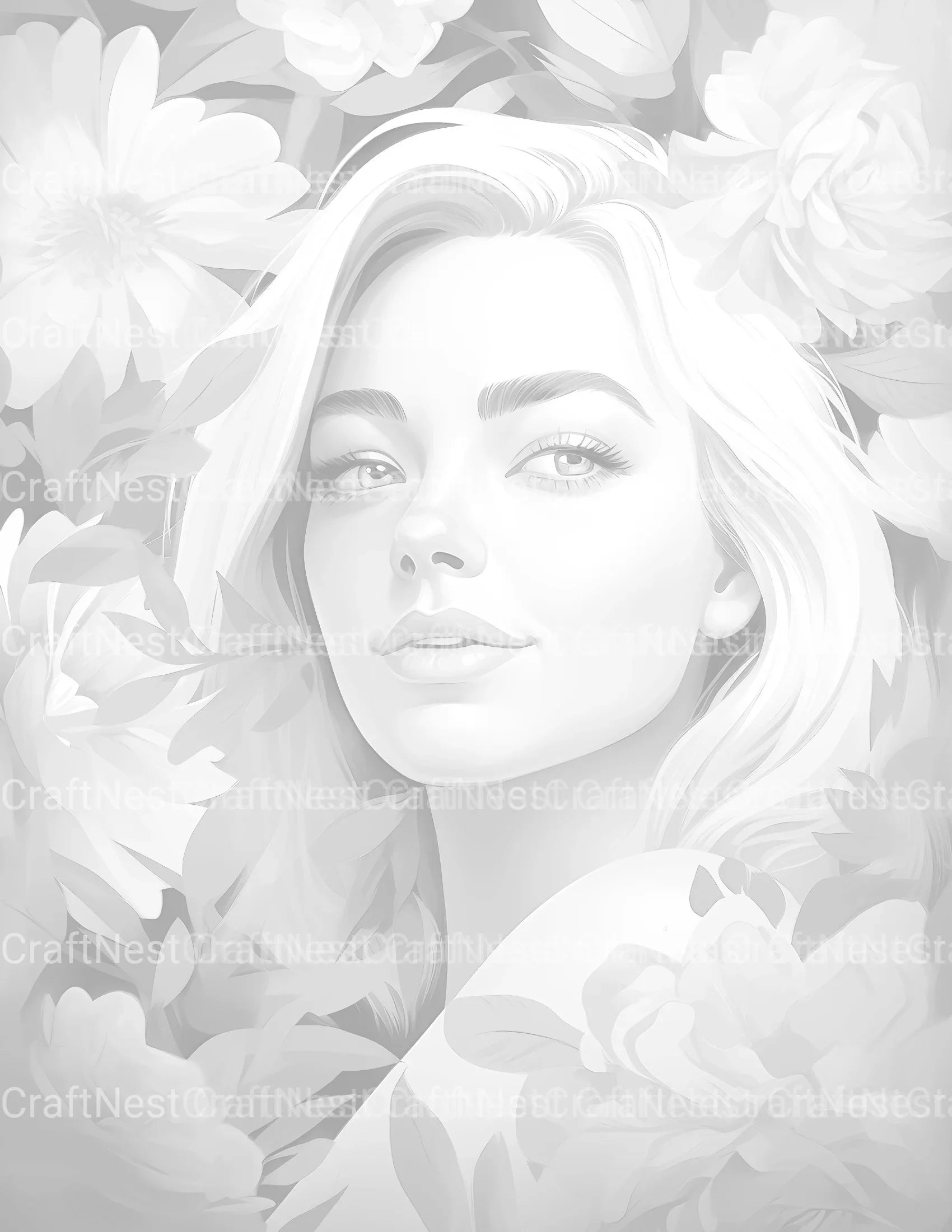 Beautiful Woman Coloring Book - CraftNest - Digital Crafting and Art