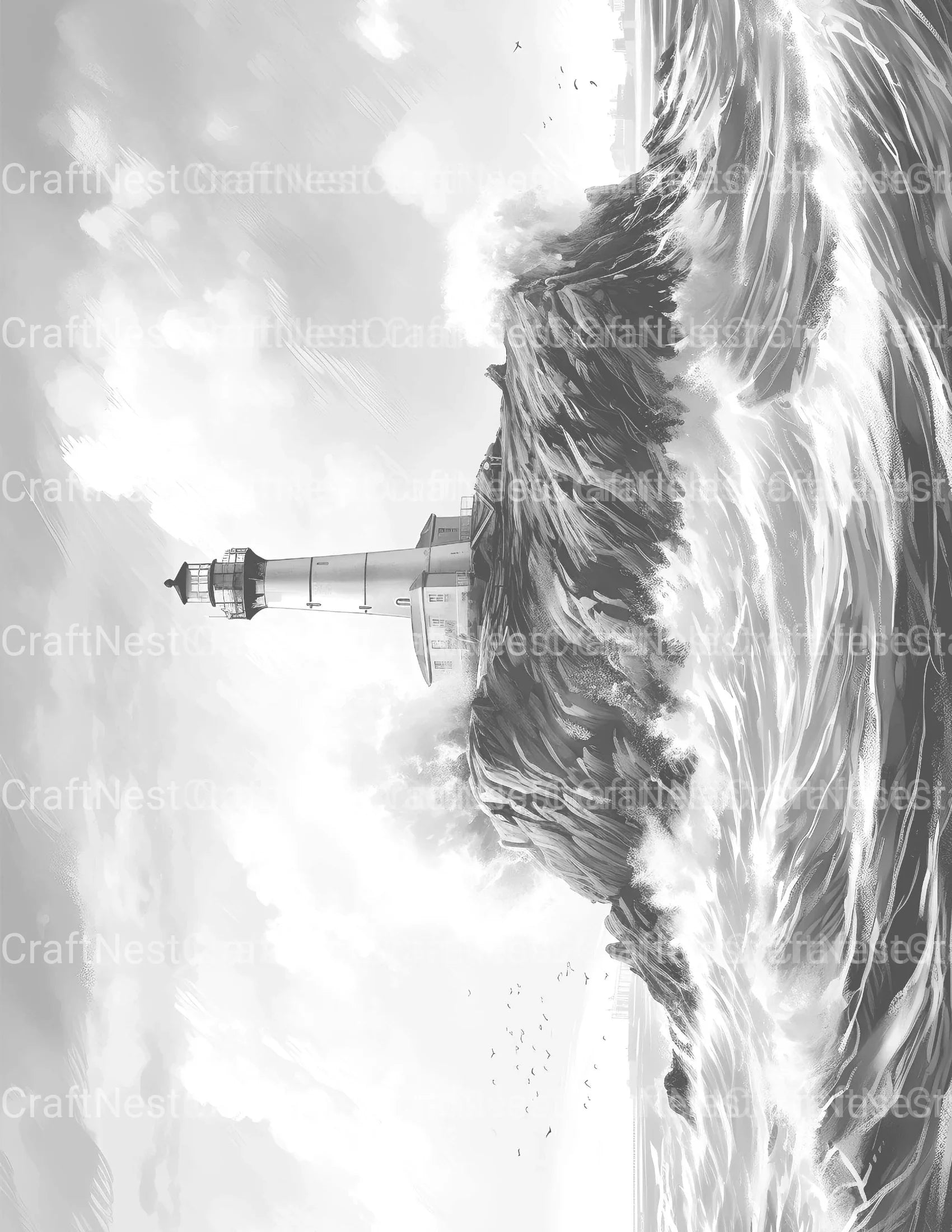 Lighthouses Coloring Book - CraftNest - Digital Crafting and Art