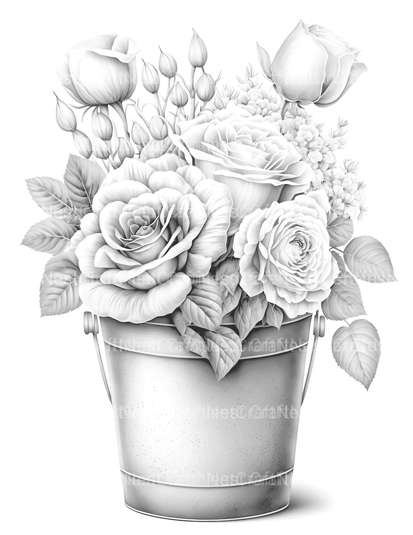 Rose Flower Coloring Book - CraftNest - Digital Crafting and Art