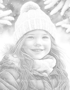 Winter Girl Coloring Book - CraftNest - Digital Crafting and Art