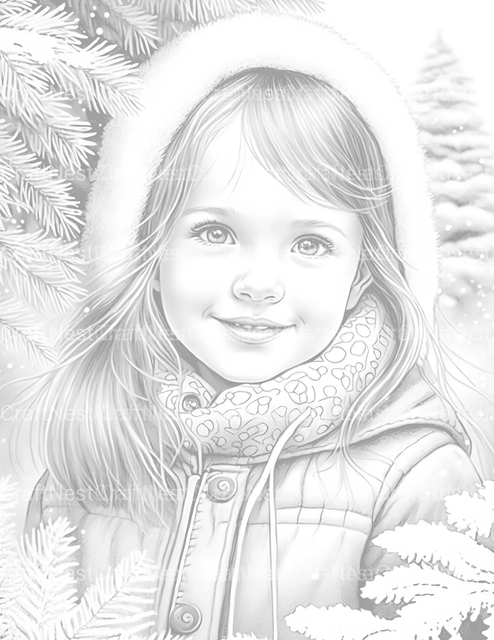Winter Girl Coloring Book - CraftNest - Digital Crafting and Art
