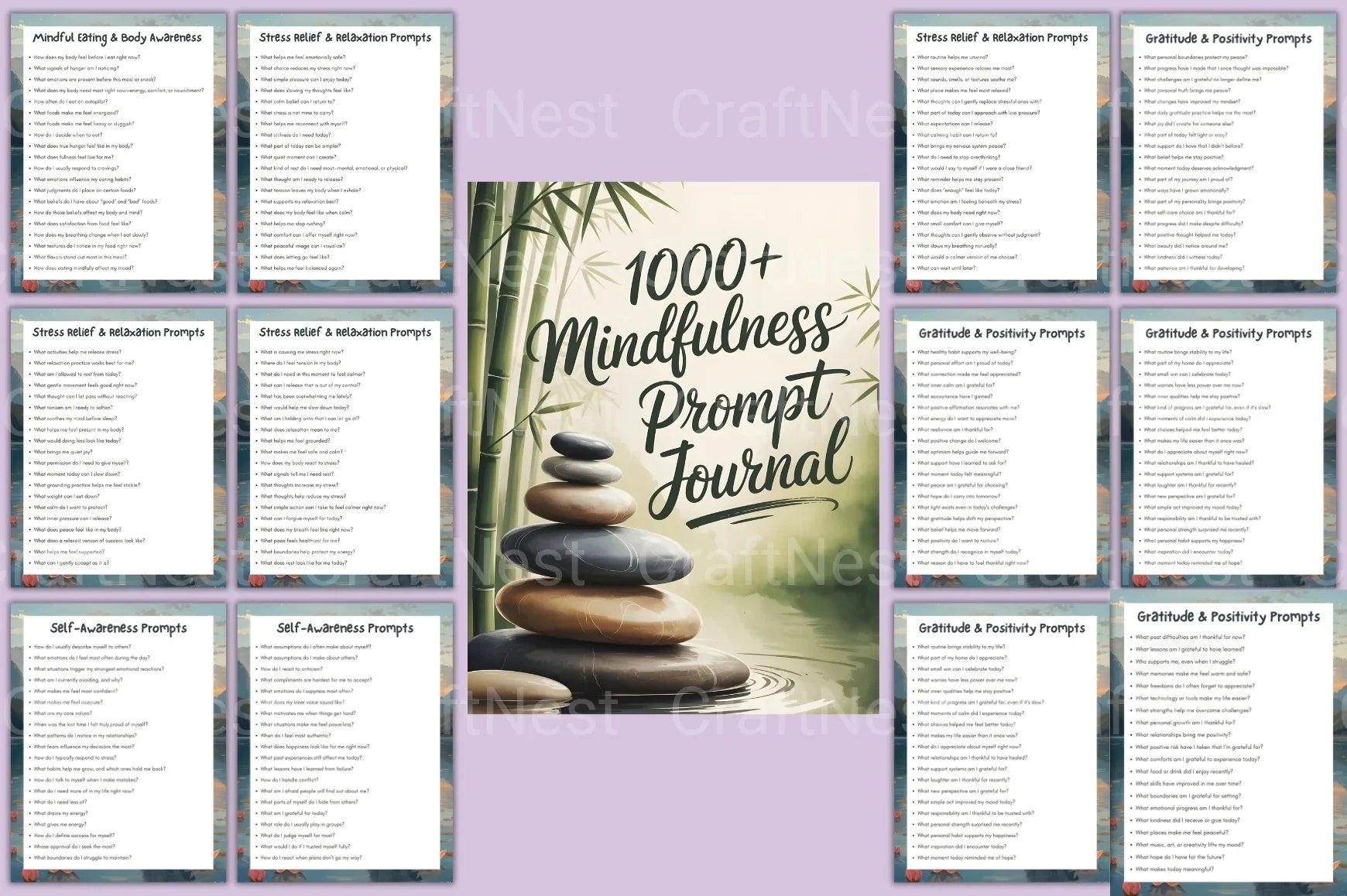 Mindfulness Prompt for Relaxation and Focus - CraftNest - Digital Crafting and Art