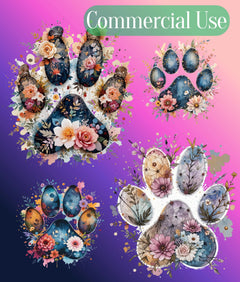 Floral Animal Silhouette Clipart Bundle - CraftNest - Digital Crafting and Art