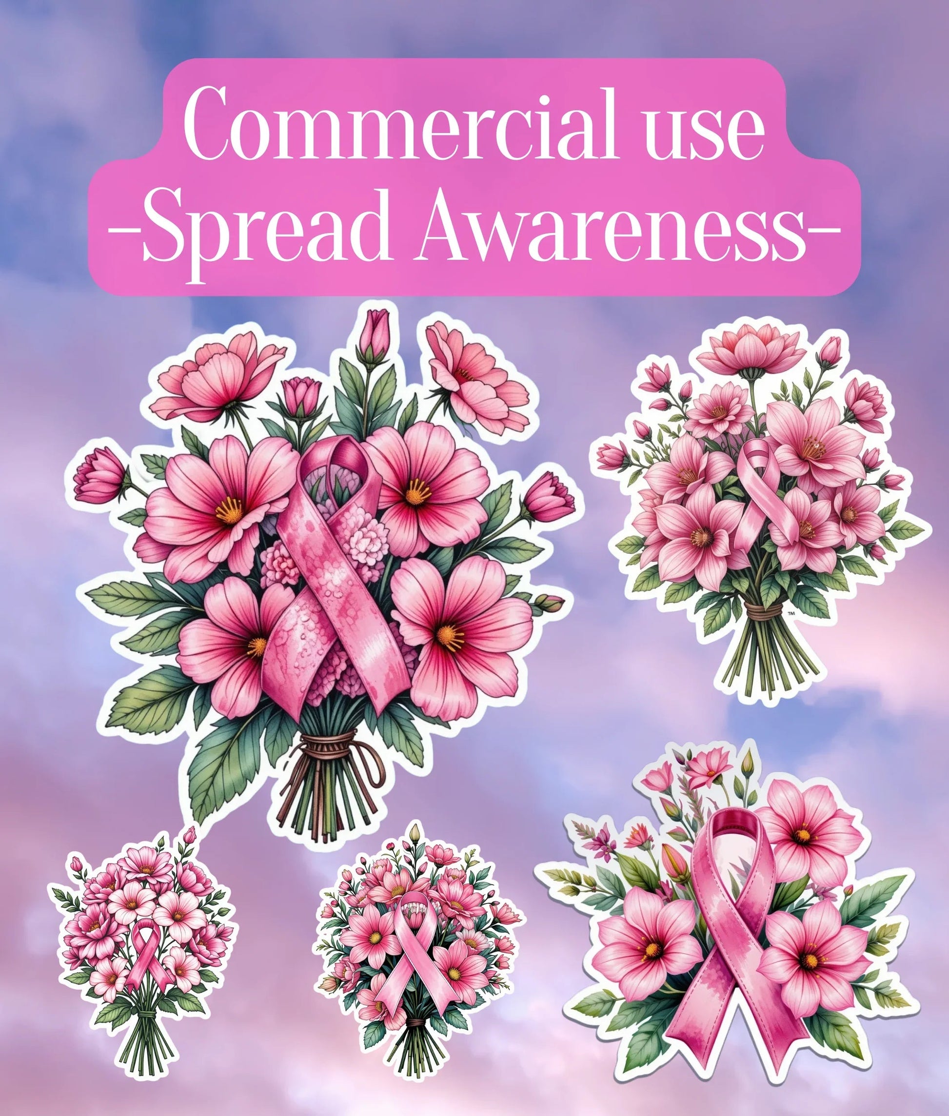 Breast Cancer Awareness Clipart Bundle - CraftNest - Digital Crafting and Art
