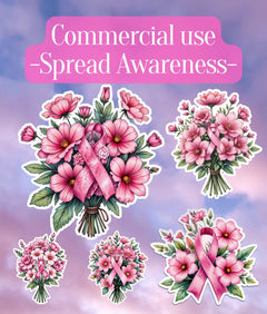 Breast Cancer Awareness Clipart Bundle - CraftNest - Digital Crafting and Art