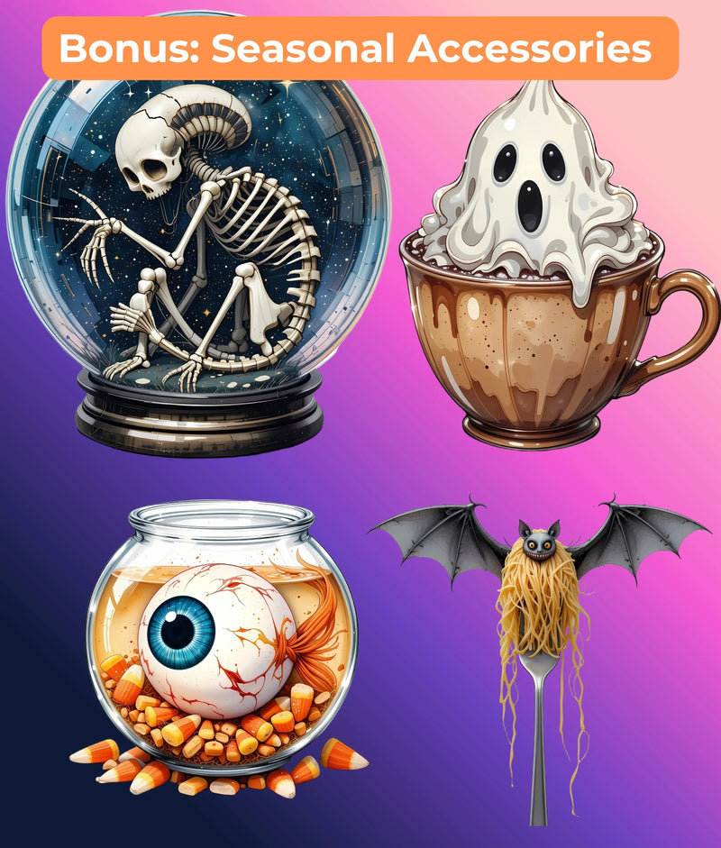 Brainrot Halloween Clipart Bundle - CraftNest - Digital Crafting and Art