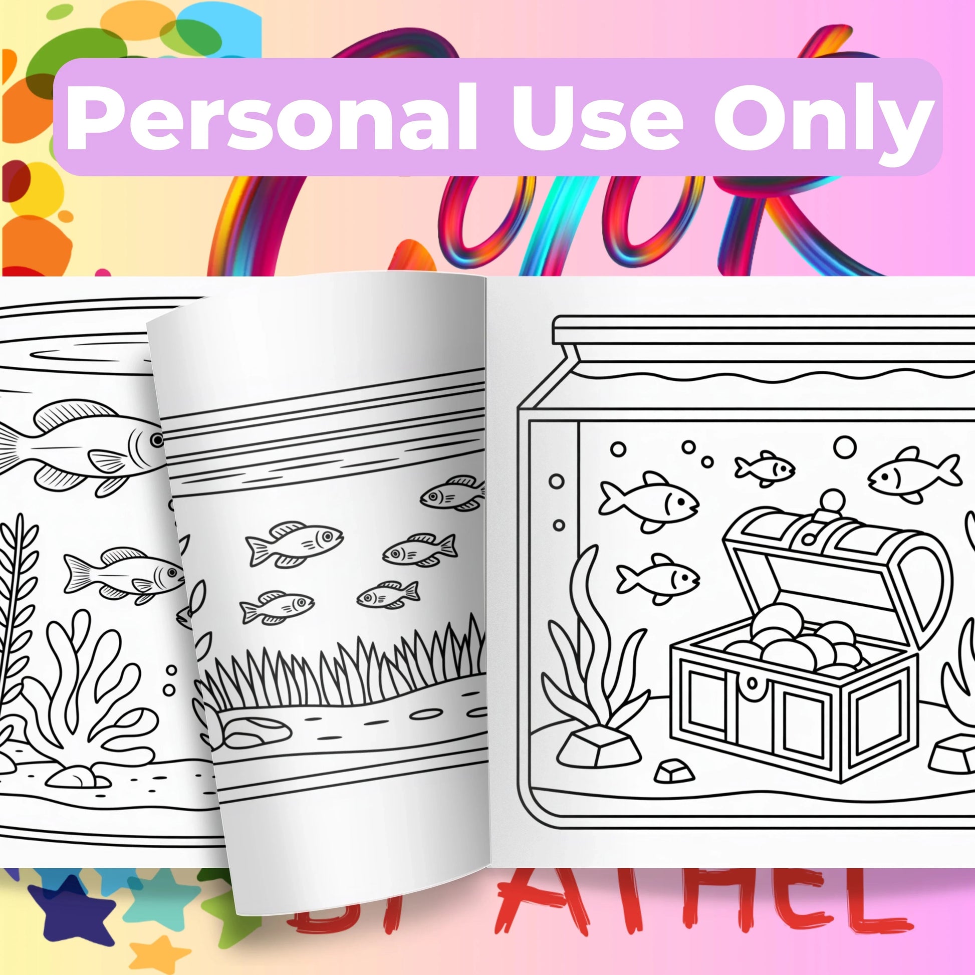 Aquarium Coloring Book Bundle - CraftNest - Digital Crafting and Art