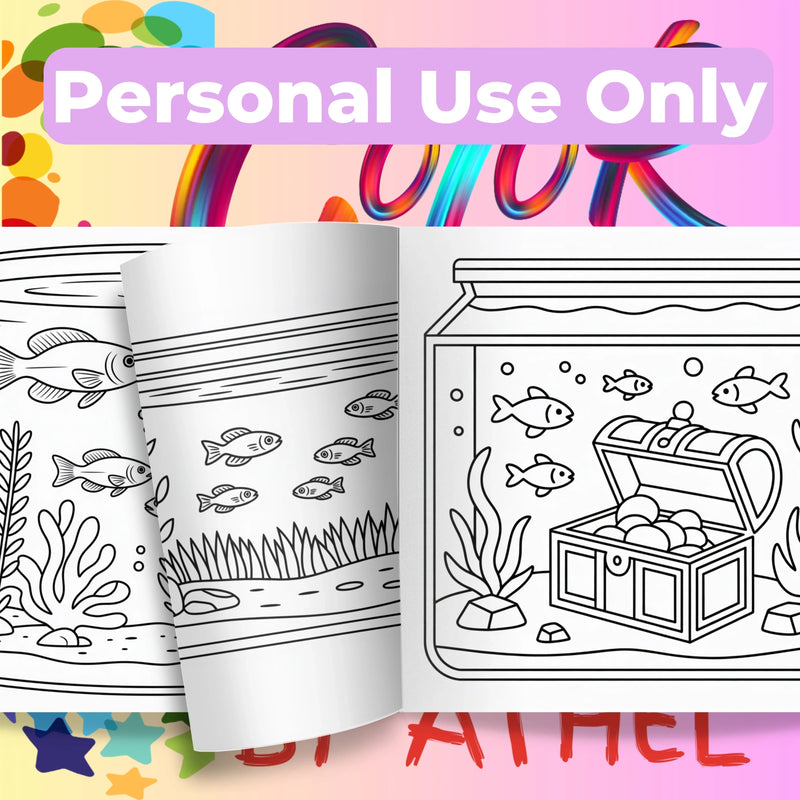 Aquarium Coloring Book Bundle - CraftNest - Digital Crafting and Art