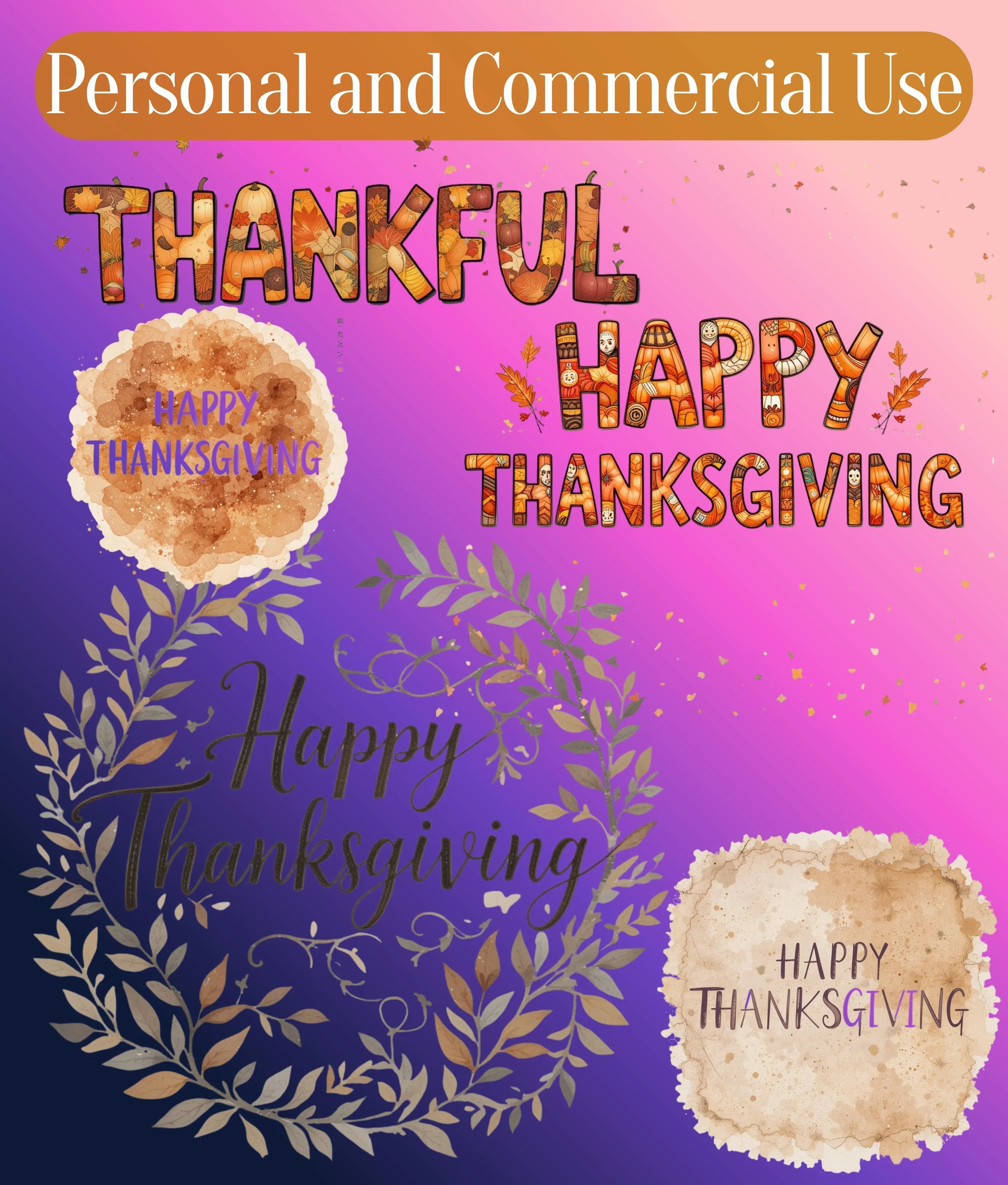 Thanksgiving Clipart Bundle - CraftNest - Digital Crafting and Art