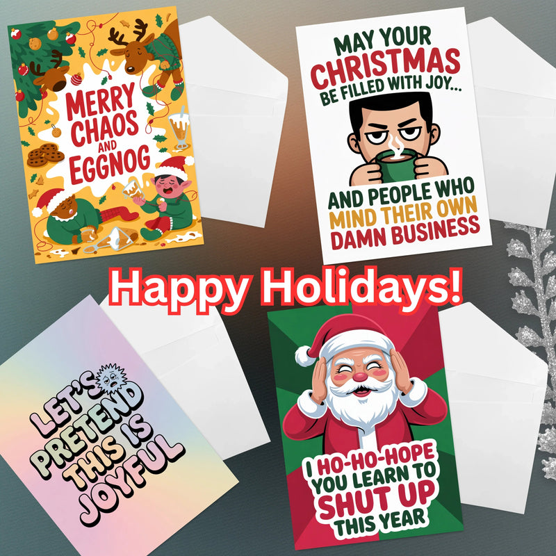 Rude Christmas Cards Clipart Bundle - CraftNest - Digital Crafting and Art