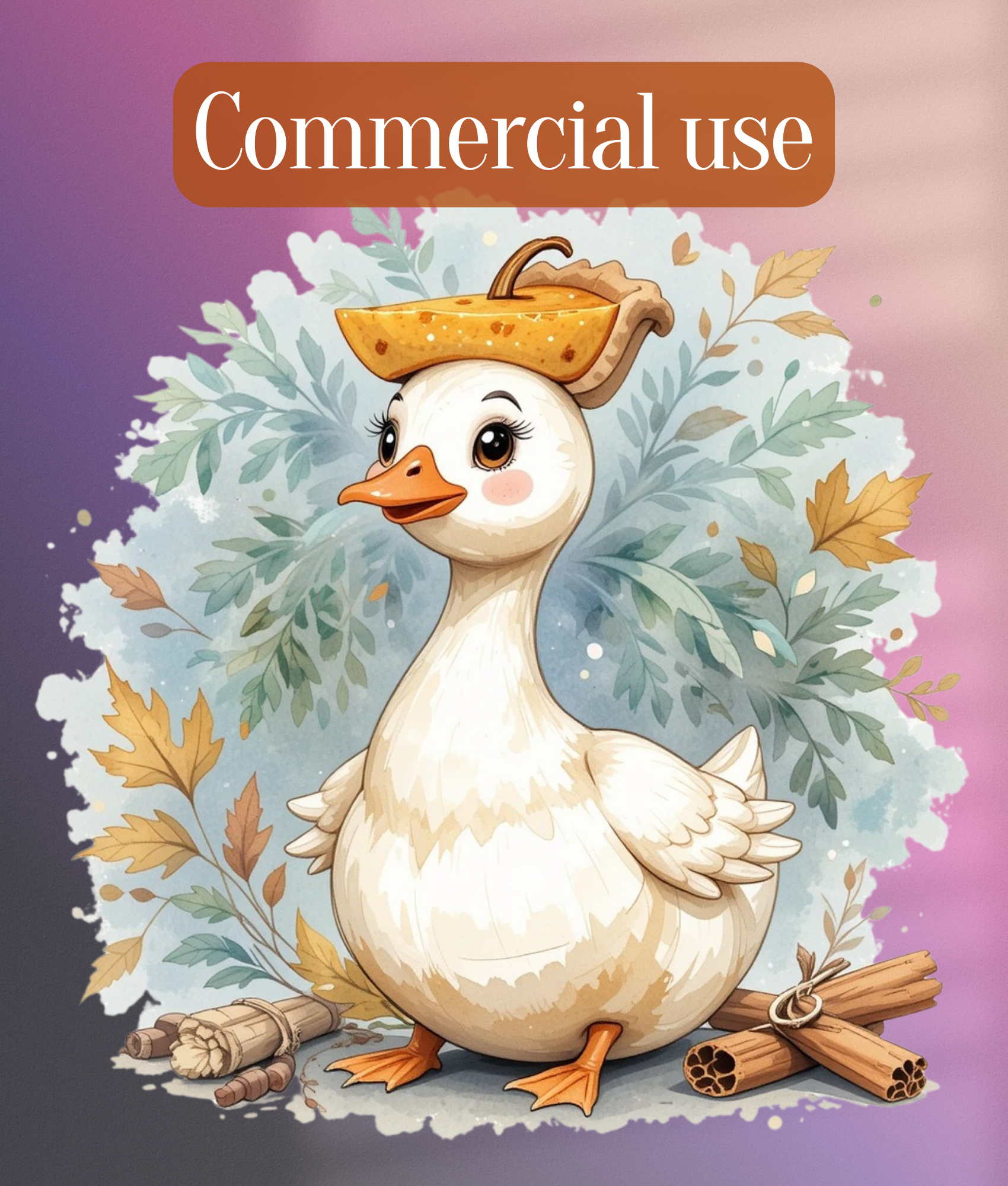 Autumn Goose Clipart Bundle