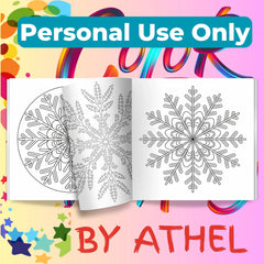 Snowflake Mandala Coloring Book Bundle - CraftNest - Digital Crafting and Art