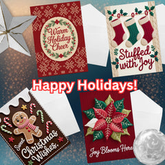 Christmas Cards Faux Yarn Clipart Bundle - CraftNest - Digital Crafting and Art
