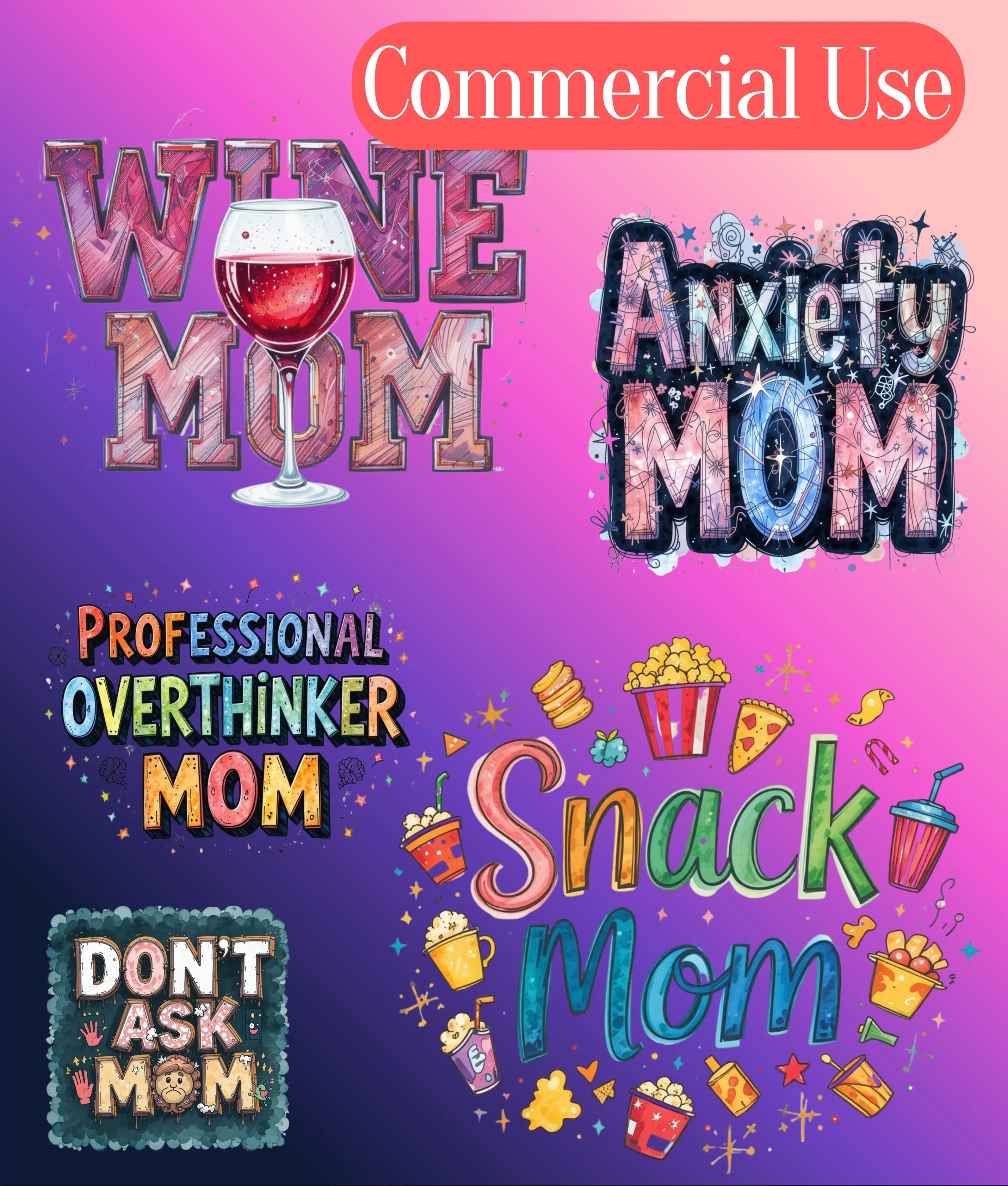 Sassy Mom Clipart Bundle - CraftNest - Digital Crafting and Art