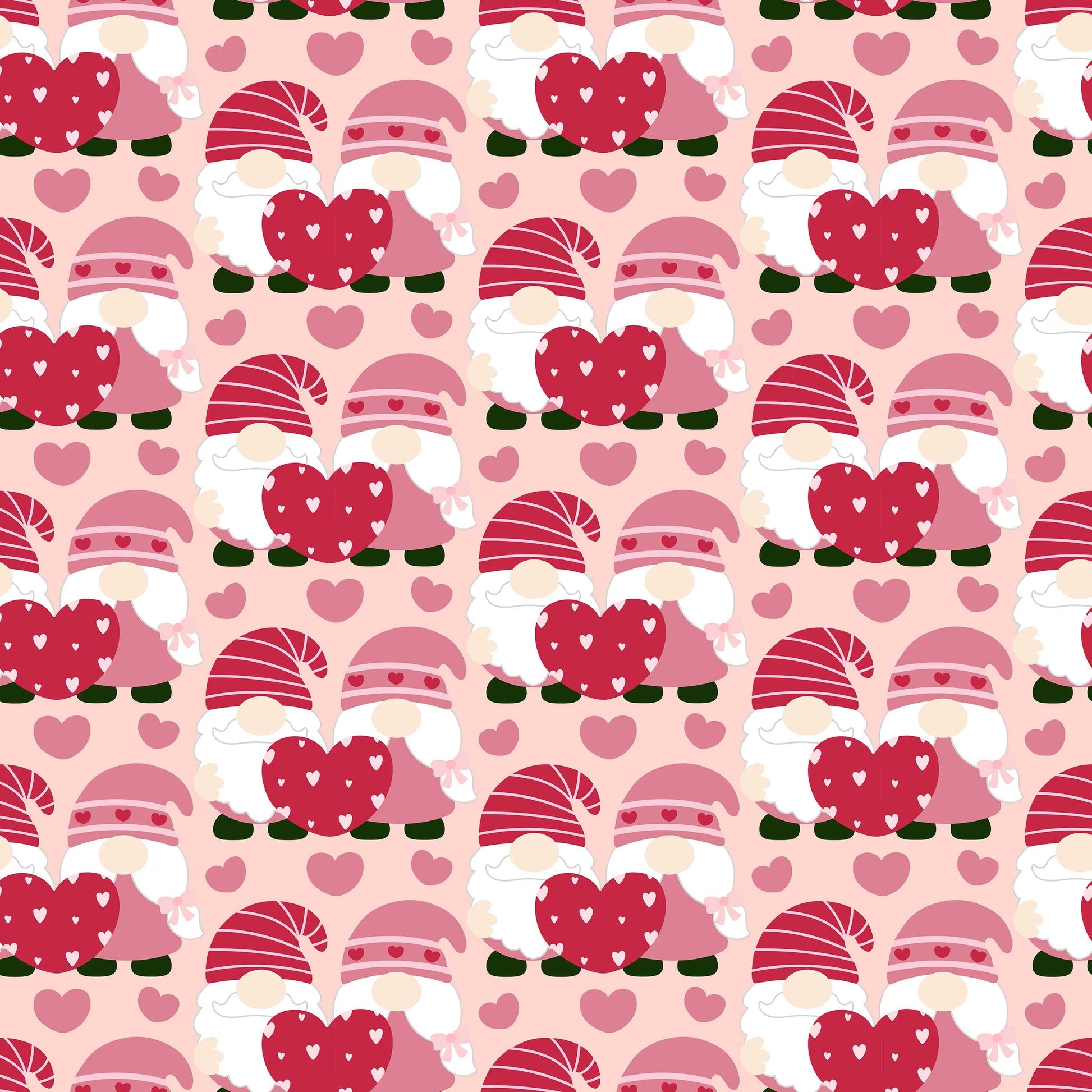 Valentines Day Gnome Seamless Digital Paper - CraftNest - Digital Crafting and Art