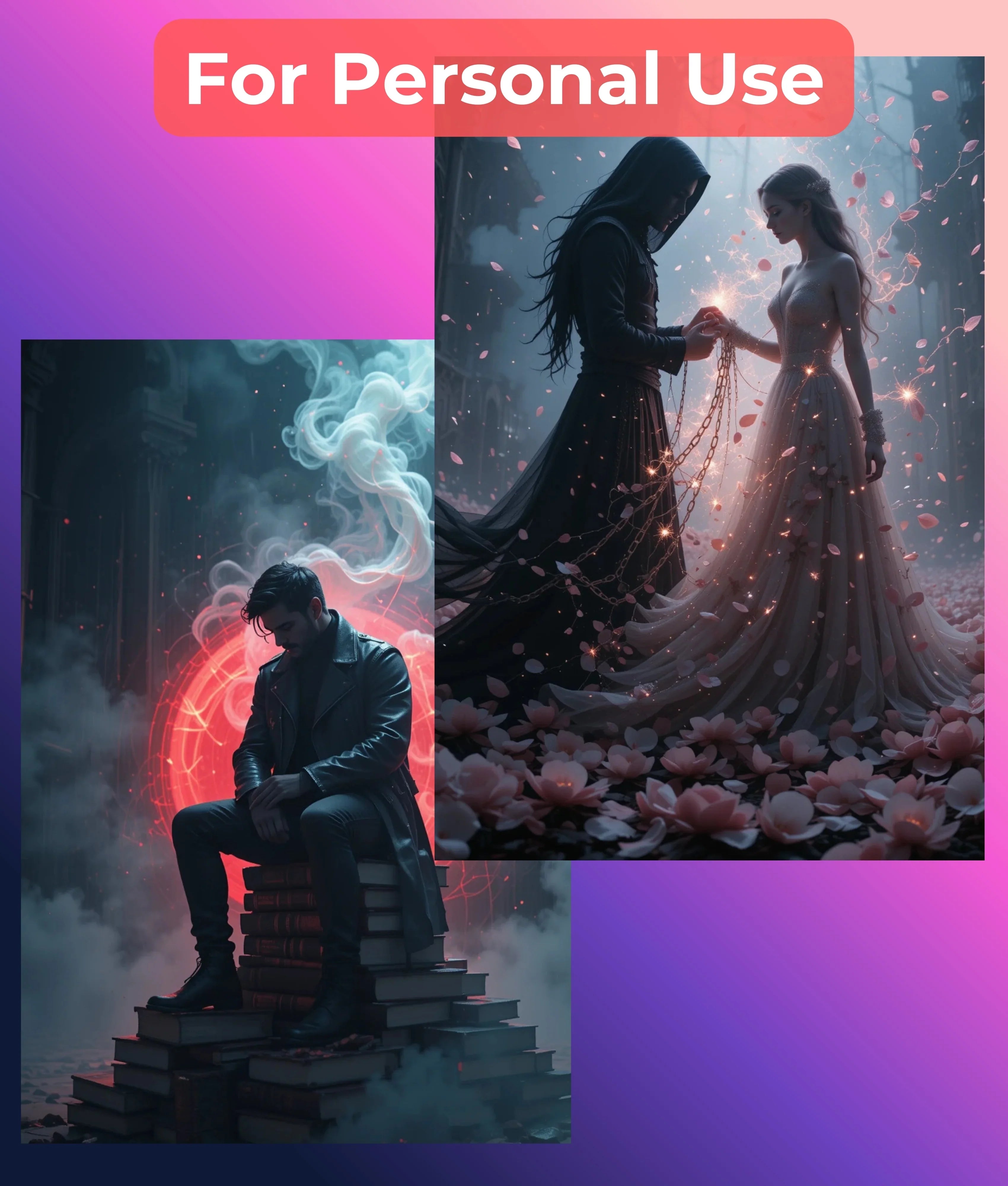 Dark Romance Kindle Case Inserts Clipart Bundle - CraftNest - Digital Crafting and Art