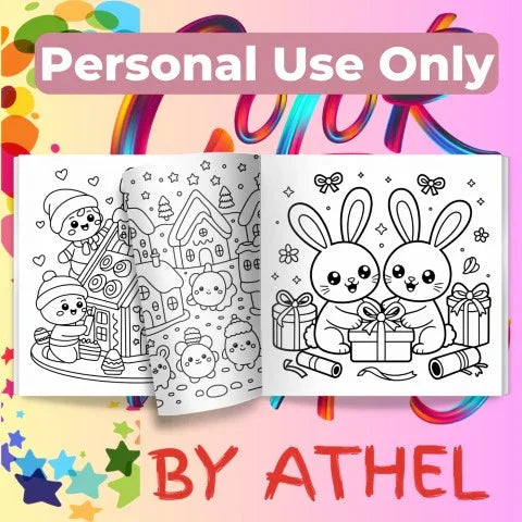 Whimsical Christmas Coloring Books Bundle - CraftNest - Digital Crafting and Art